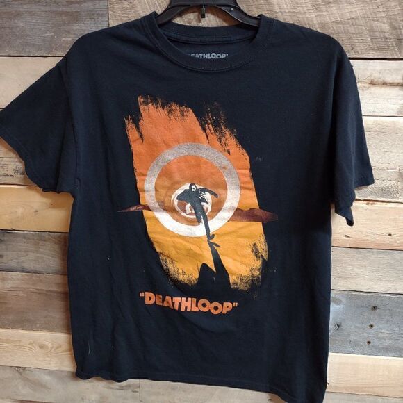 Deathloop Bethesda Men's Black Short Sleeve Shirt Size Medium (M) - Picture 1 of 3